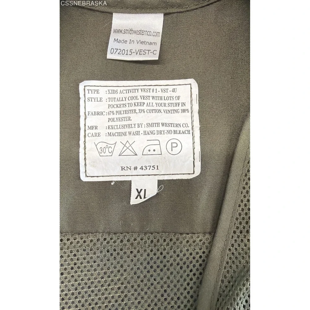 Smith Western Junior Ranger Kids Activity Vest XL National Parks Mesh Pockets